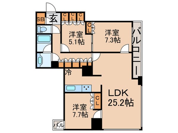 THE TOKYO TOWERS MID TOWER(29Fの物件間取画像